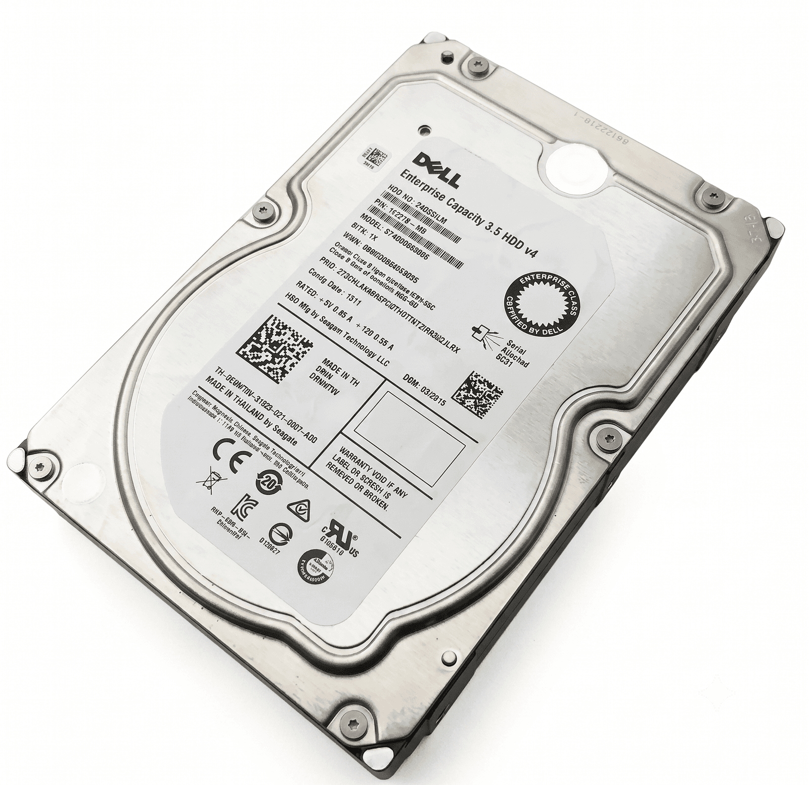 400-AFYC - DELL HDD 2TB 7.2K SATA LFF CABLED 6GBPS